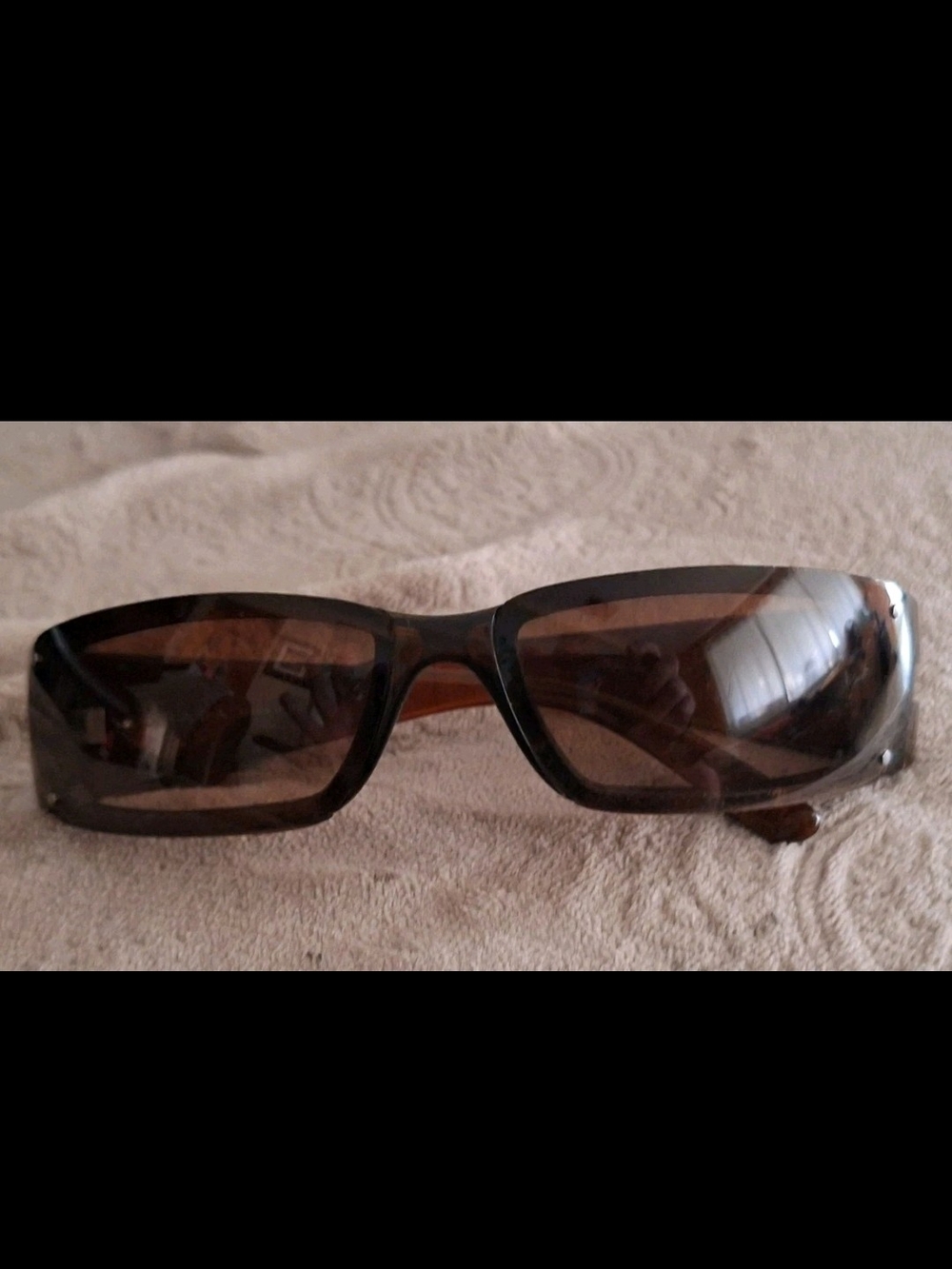 Prada Sport SPS 06E Brown Shield Wrap Sunglasses Made in Italy Authentic Y2k - Picture 4 of 8